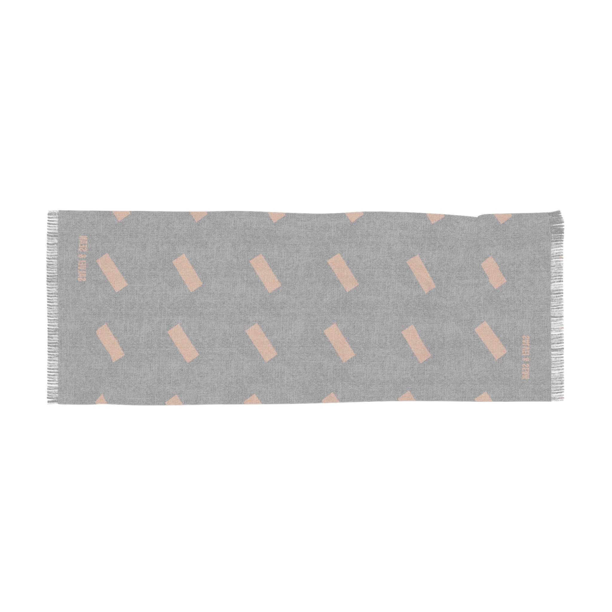 Light Scarf -  bold dash brown