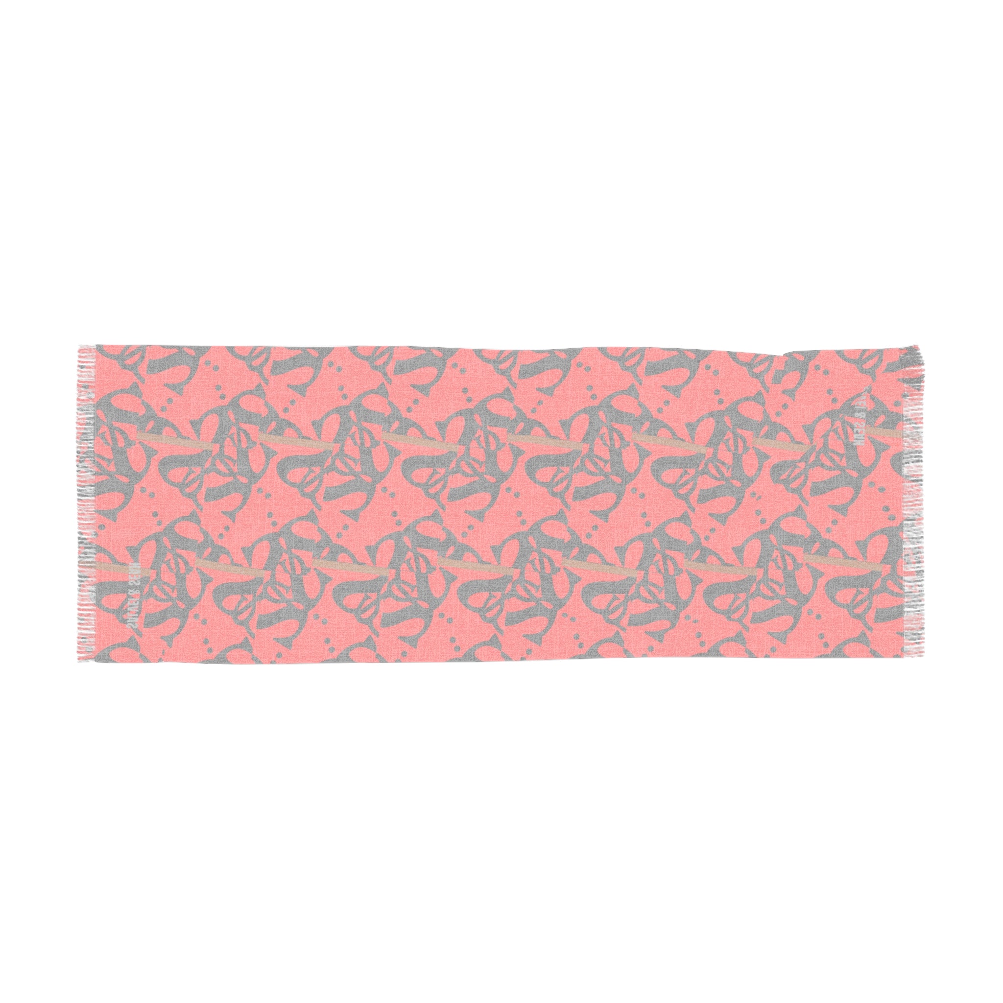 Light Scarf - logo bold red