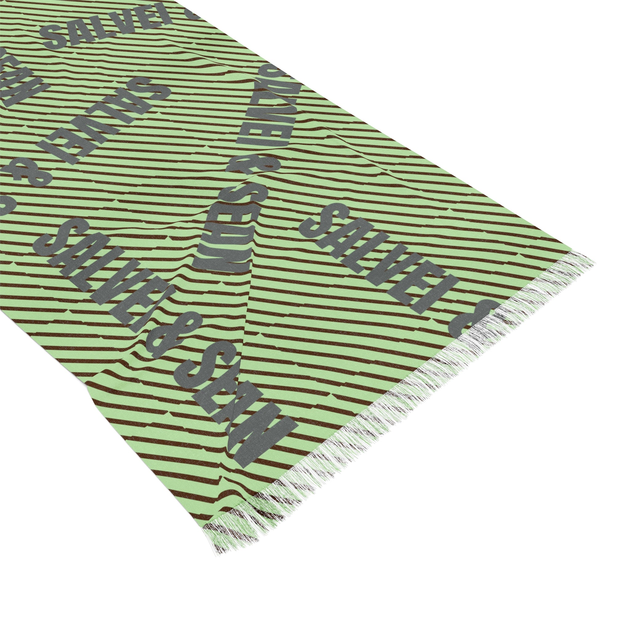 Light Scarf - text allova green