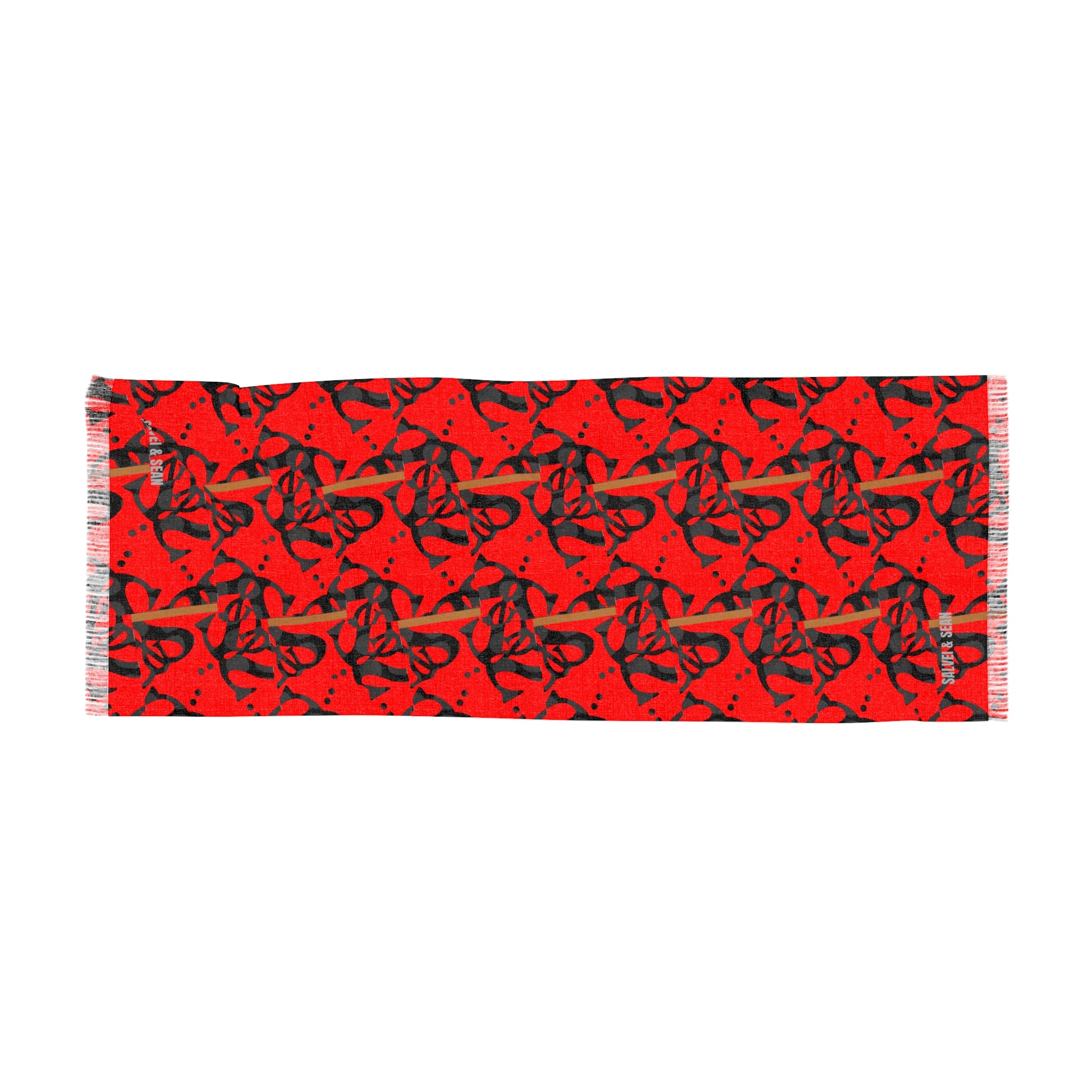 Light Scarf - logo bold red