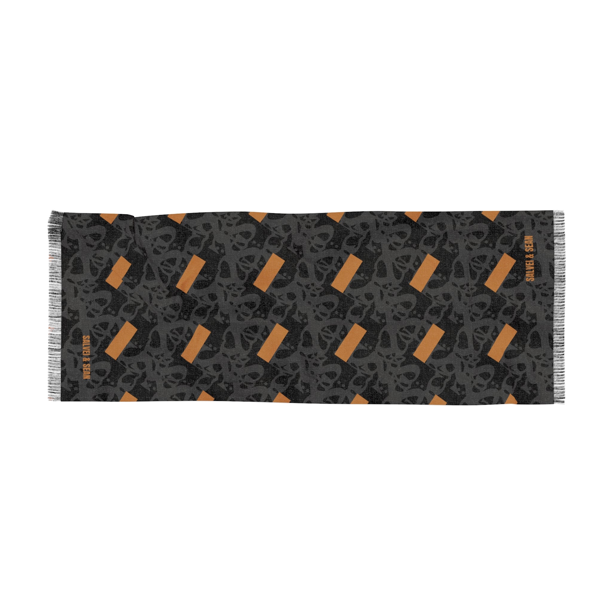 Light Scarf -  bold dash brown