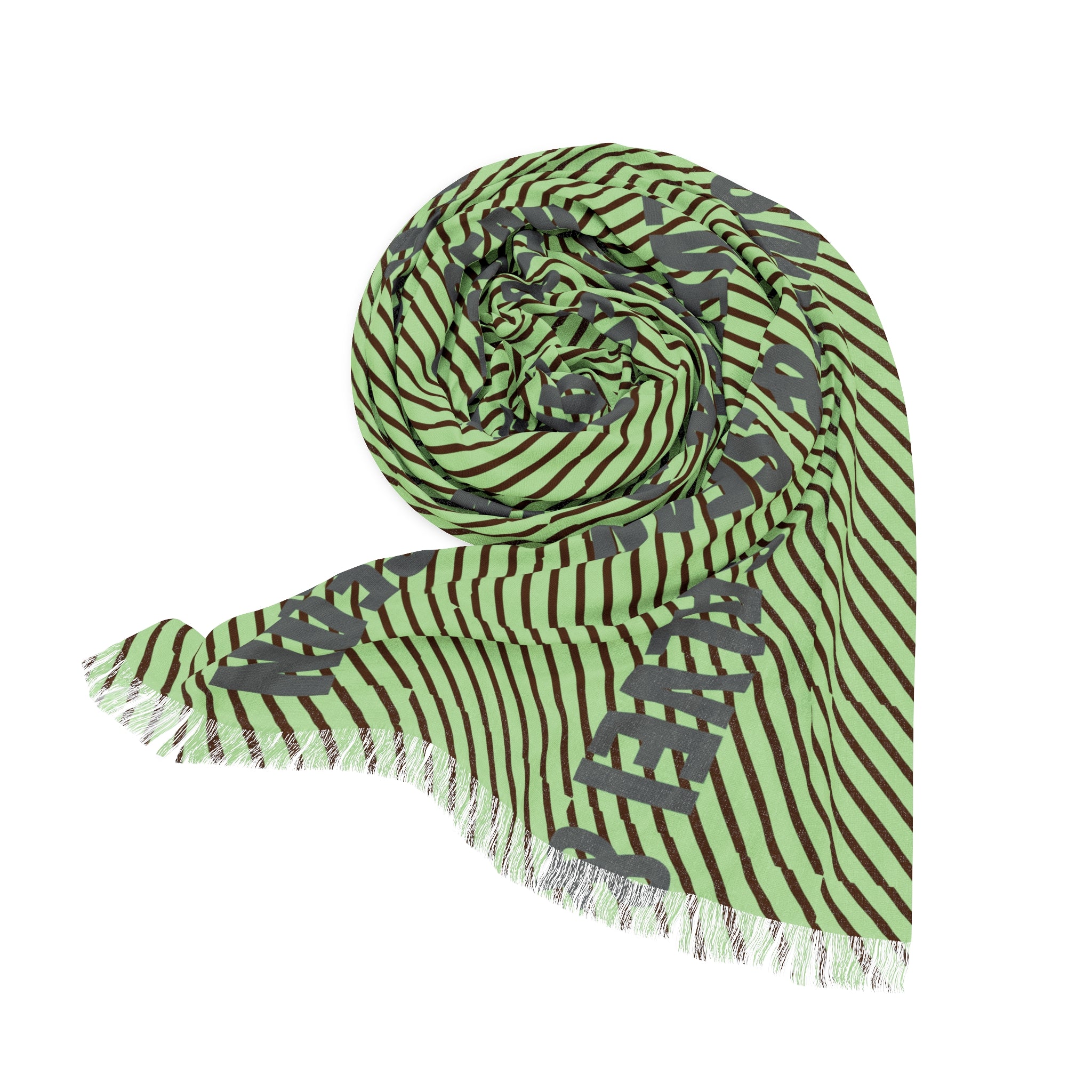 Light Scarf - text allova green