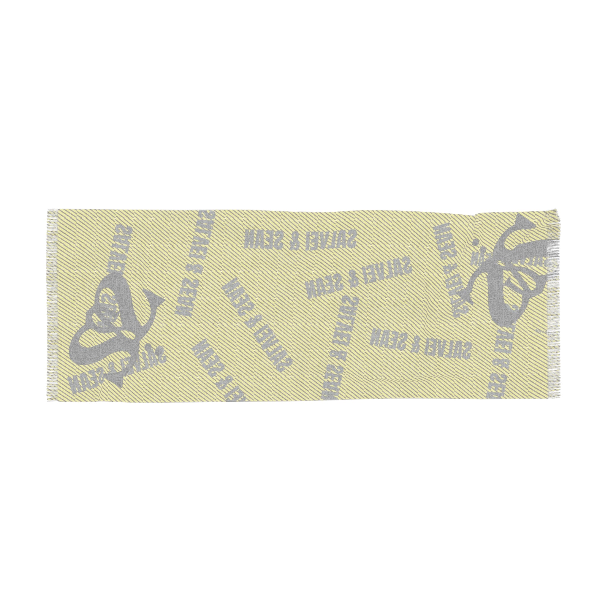 Light Scarf - logo edge yellow