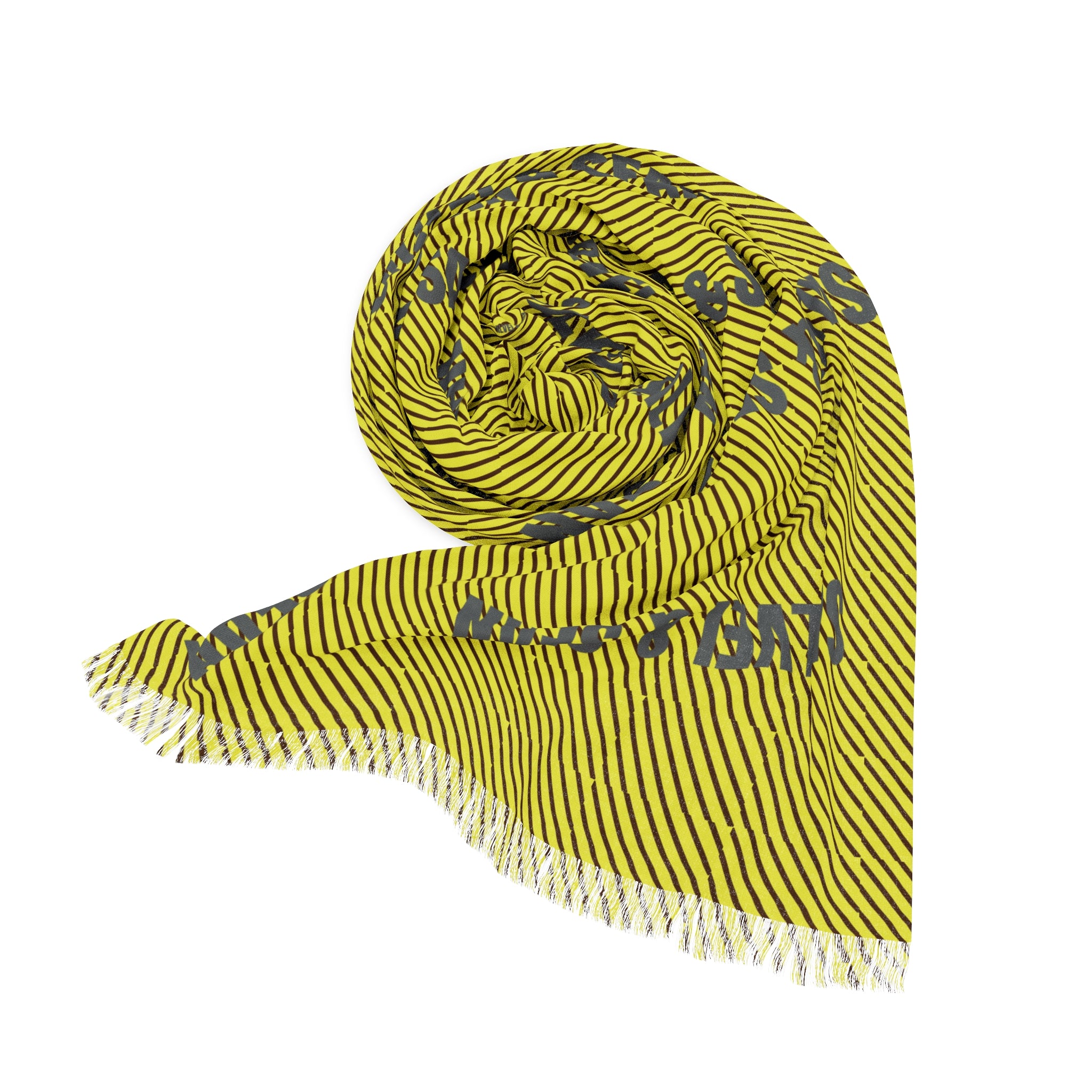 Light Scarf - text allova yellow