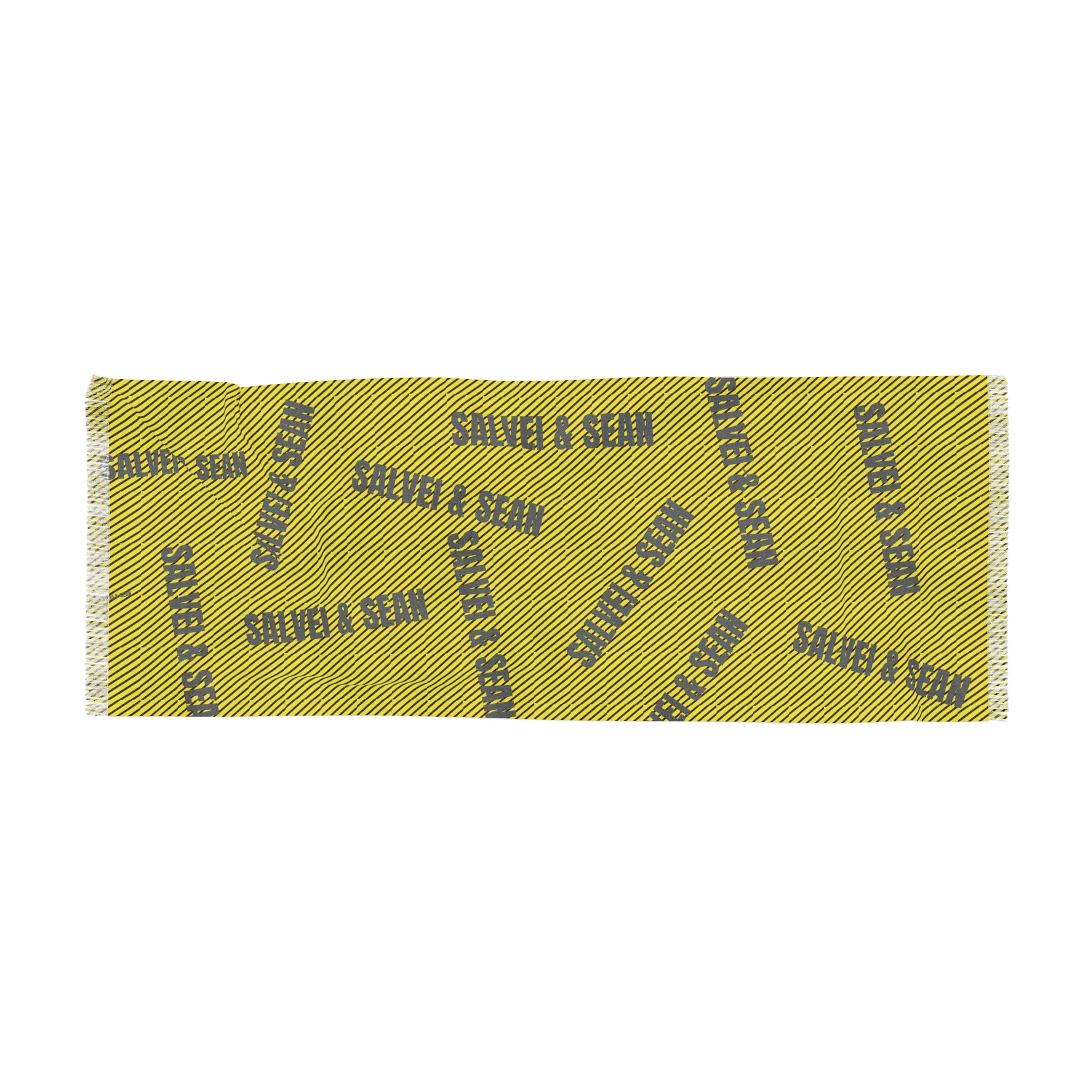 Light Scarf - text allova yellow