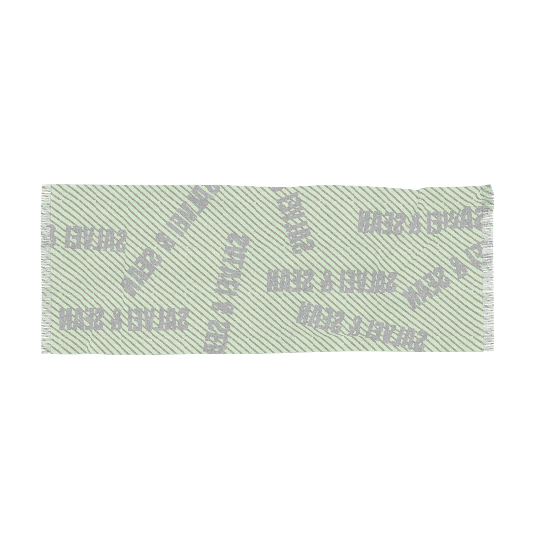 Light Scarf - text allova green