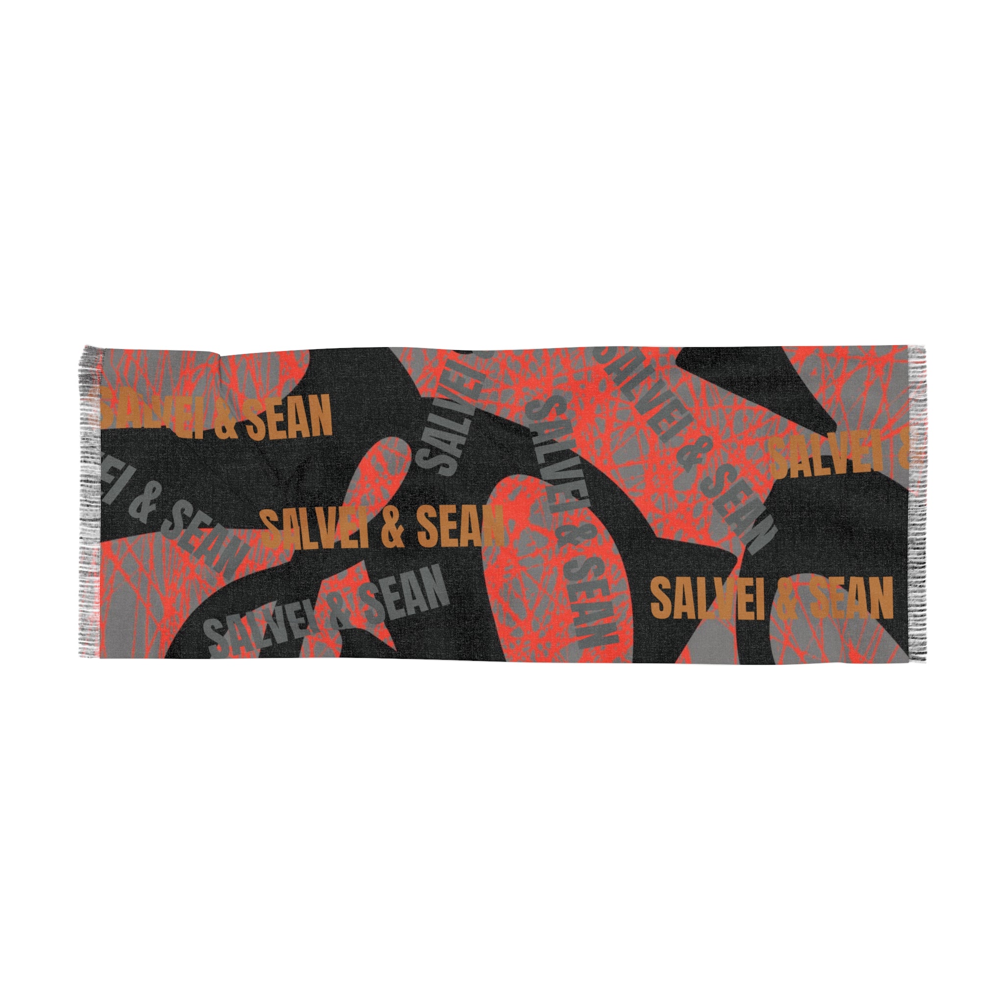 Scarf - Scribbol red