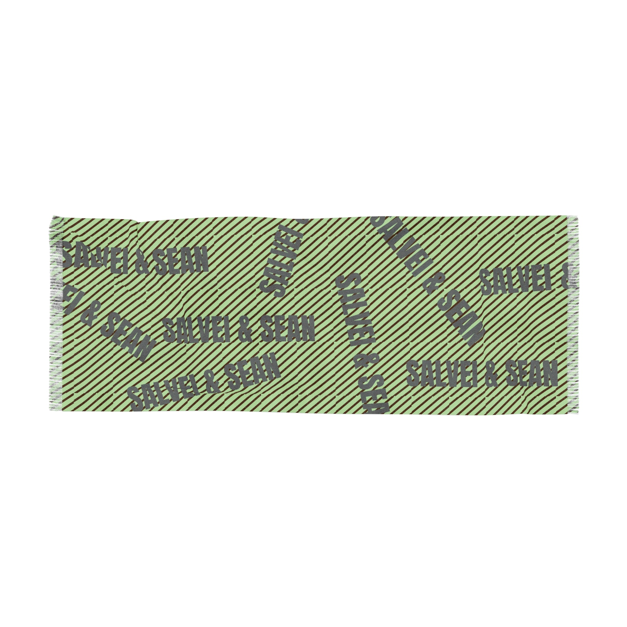 Light Scarf - text allova green