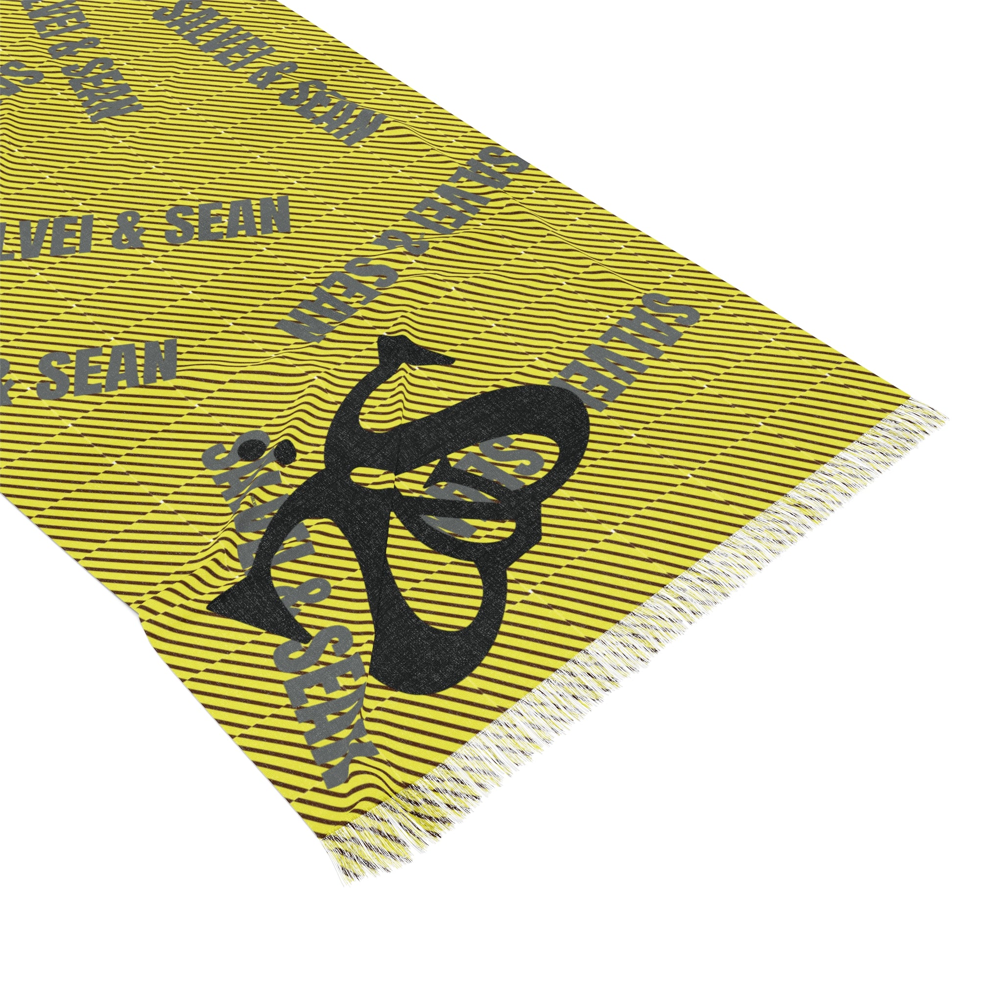 Light Scarf - logo edge yellow