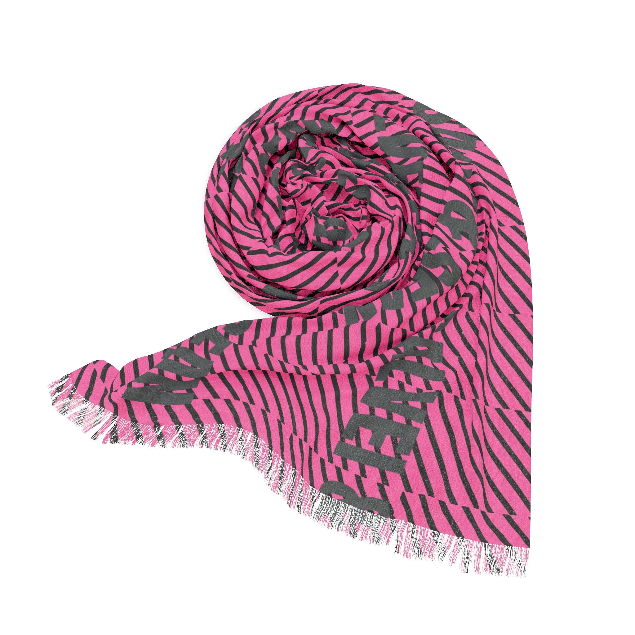 Light Scarf - text allova pink