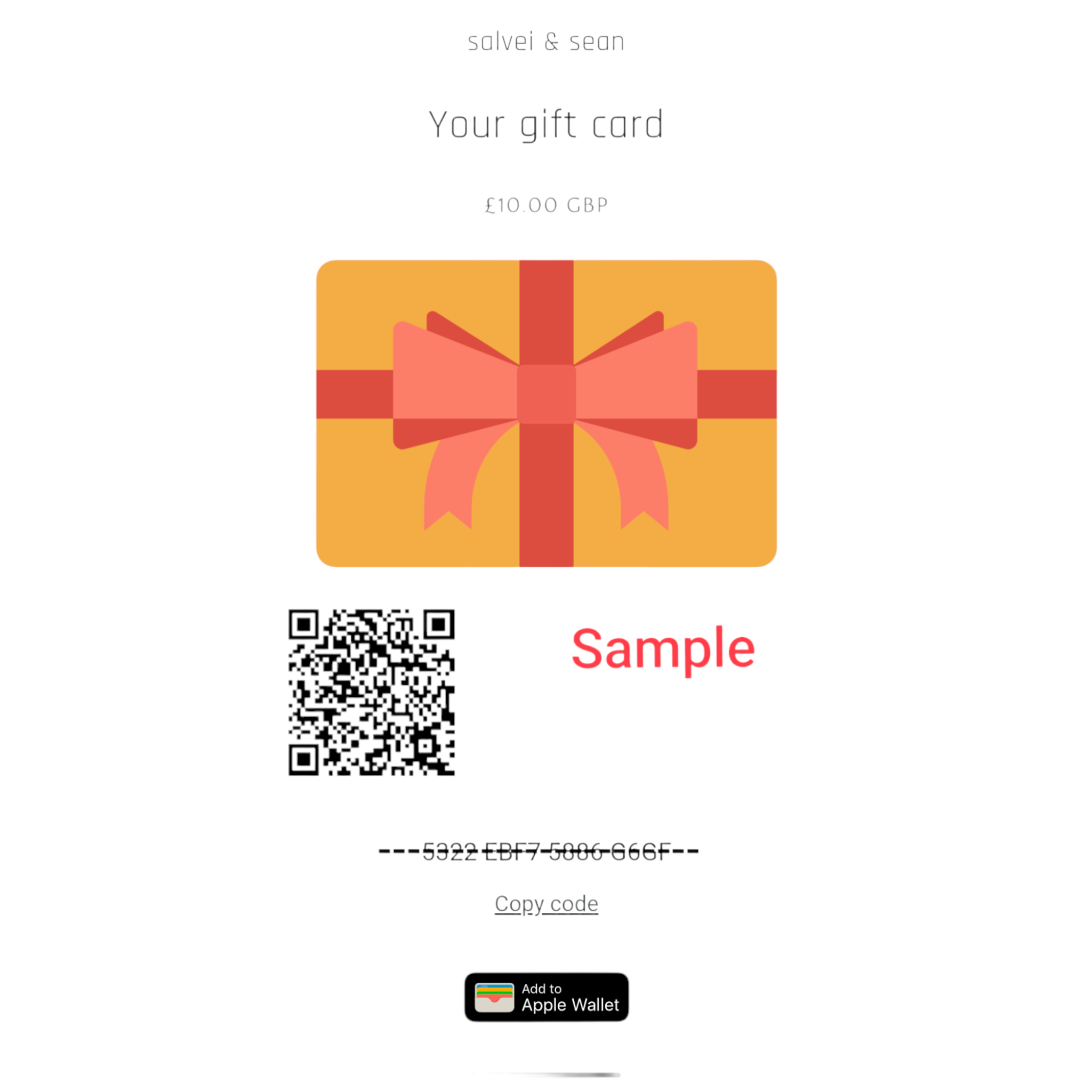 E- GIFT CARD