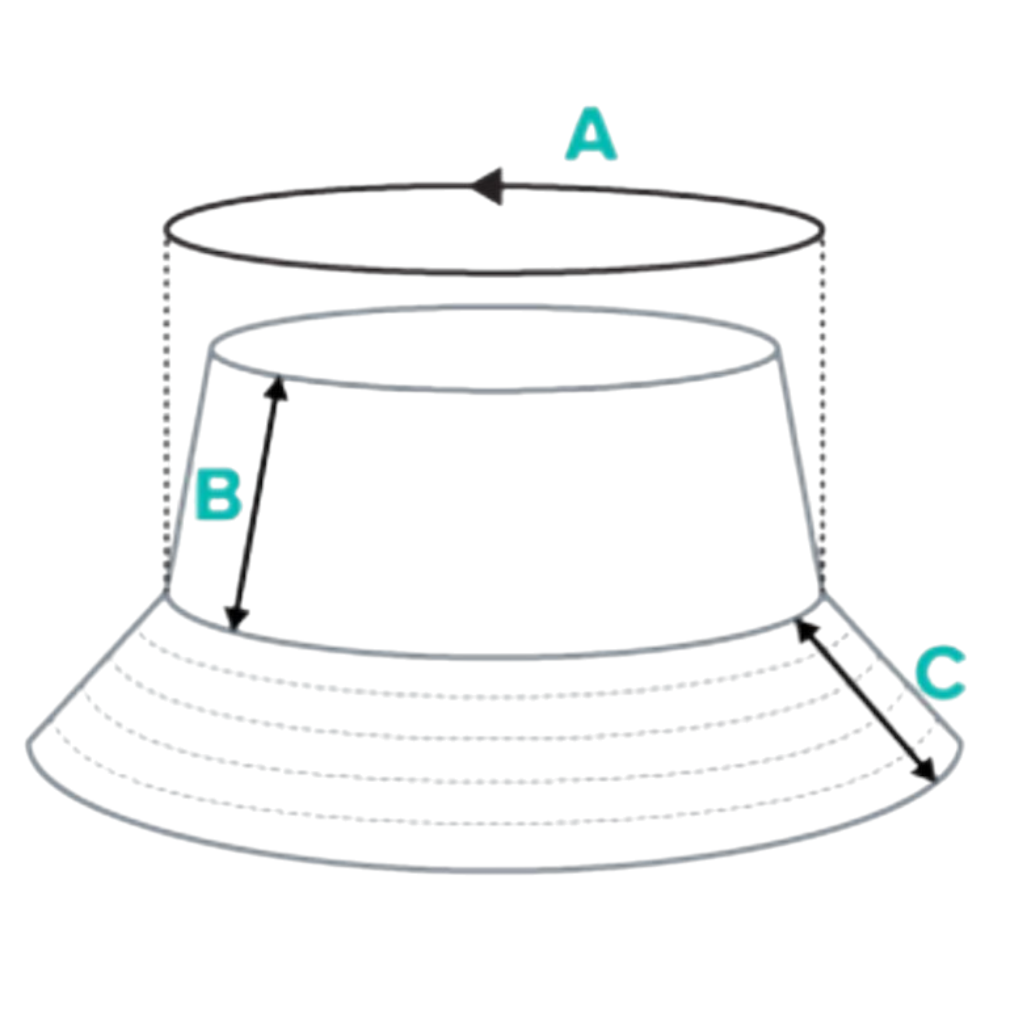 Bucket hat - optik blue