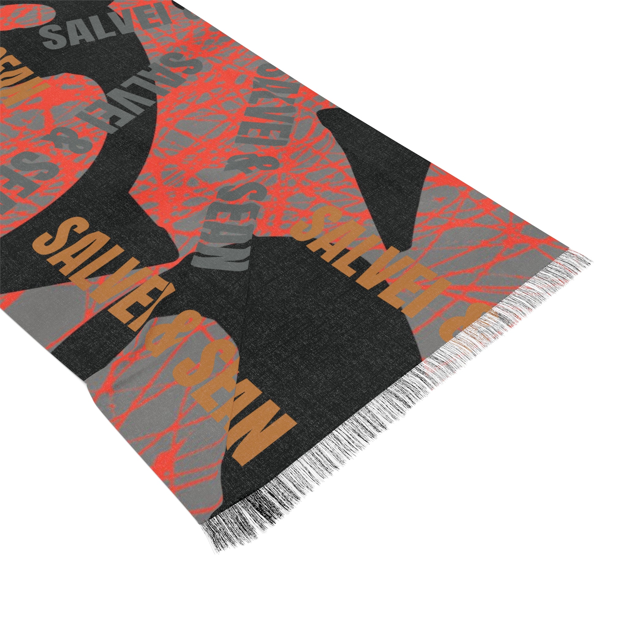 Scarf - Scribbol red